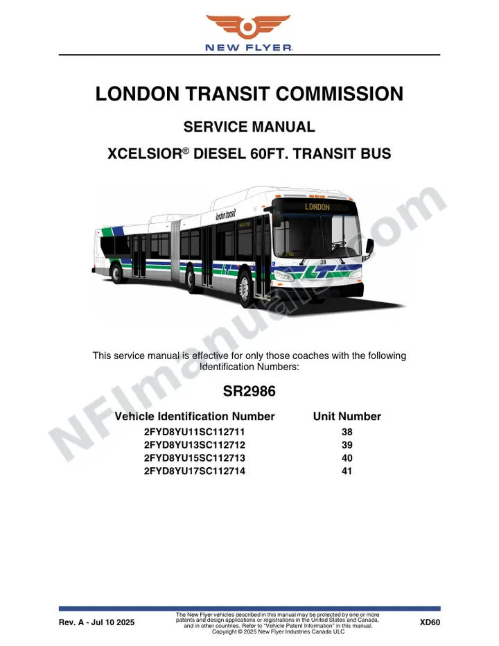 SR2986 Service Manual, London Transit Commission first-page preview