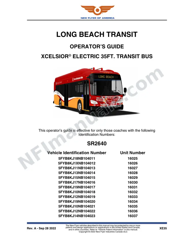 SR2640 Operator's Guide, Long Beach Transit first-page preview