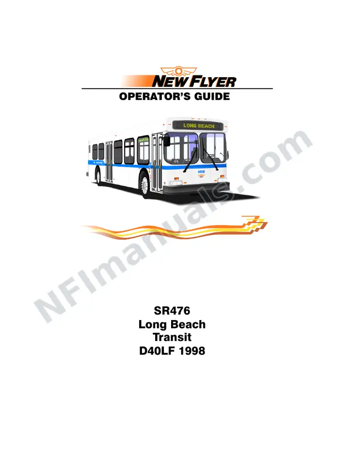 New Flyer D40LF Manual Package - Long Beach Transit included manual preview