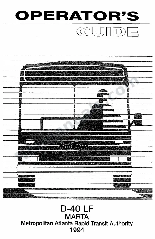 New Flyer D40LF Manual Package - MARTA included manual preview