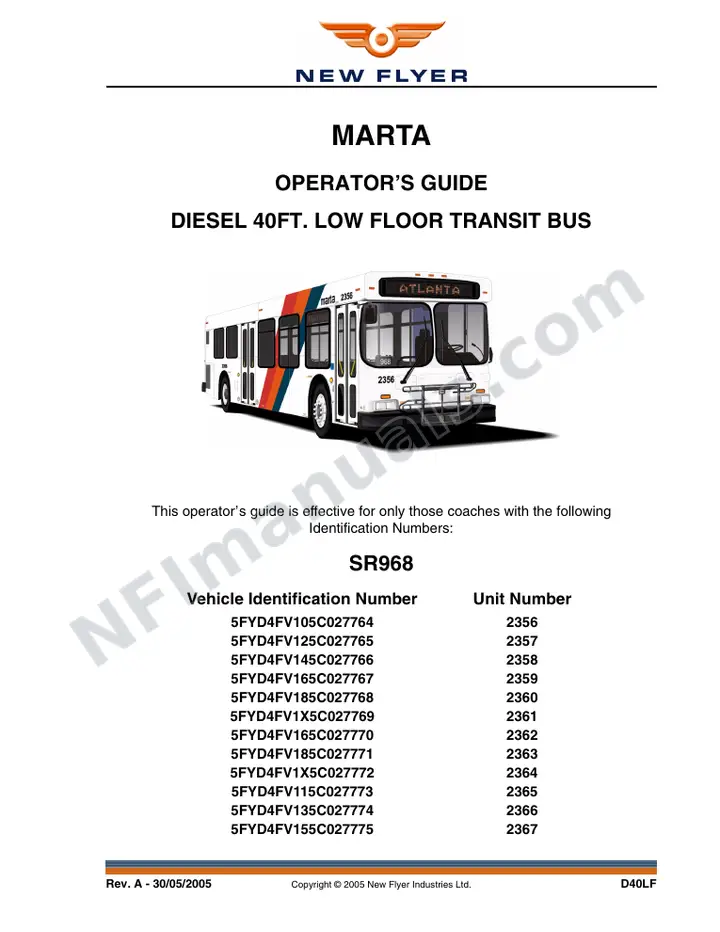 SR968 Operator's Guide, MARTA first-page preview