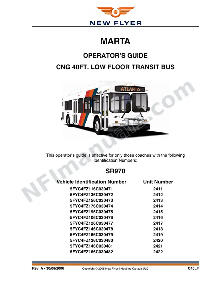 SR970 Operator's Guide, MARTA first-page preview