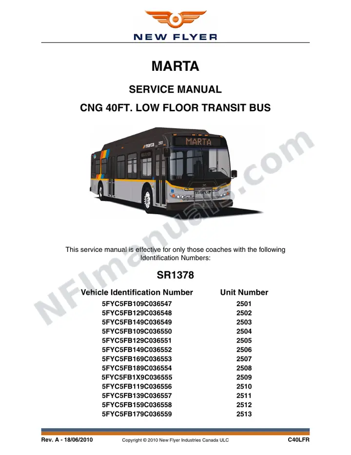 SR1378 Service Manual, MARTA first-page preview