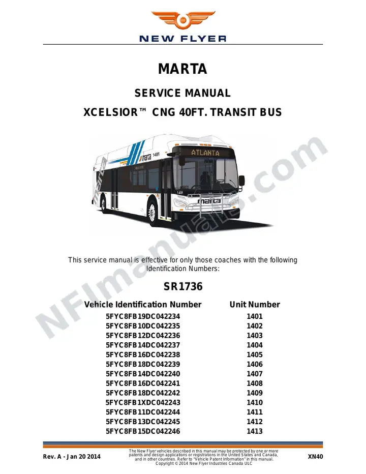 SR1736 Service Manual, MARTA first-page preview