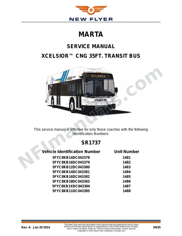 SR1737 Service Manual, MARTA first-page preview