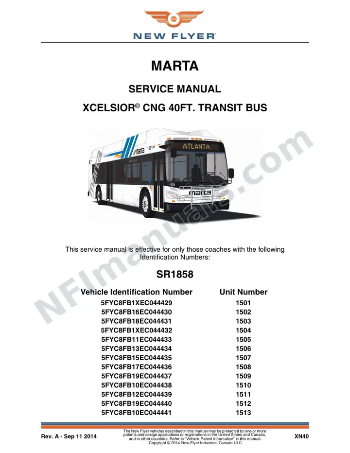 SR1858 Service Manual, MARTA first-page preview