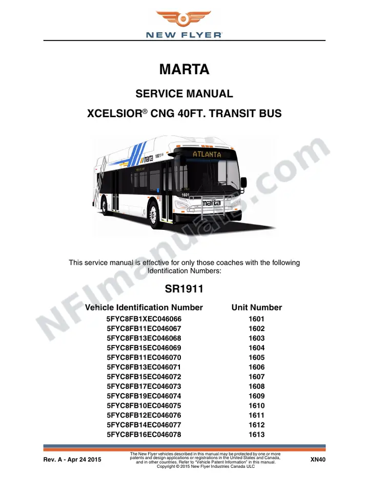 SR1911 Service Manual, MARTA first-page preview