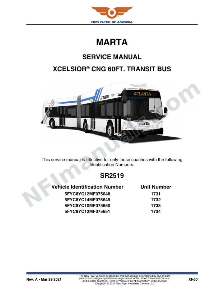 SR2519 Service Manual, MARTA first-page preview