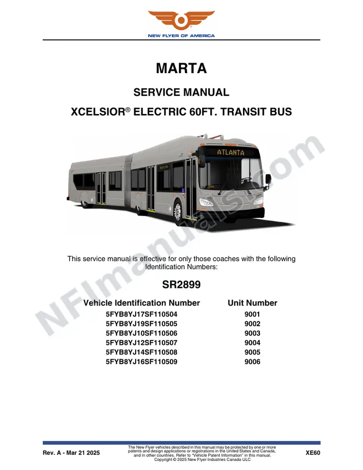 SR2899 Service Manual, MARTA first-page preview