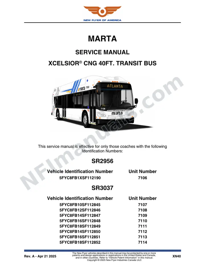 SR2956_3037 Service Manual, MARTA first-page preview