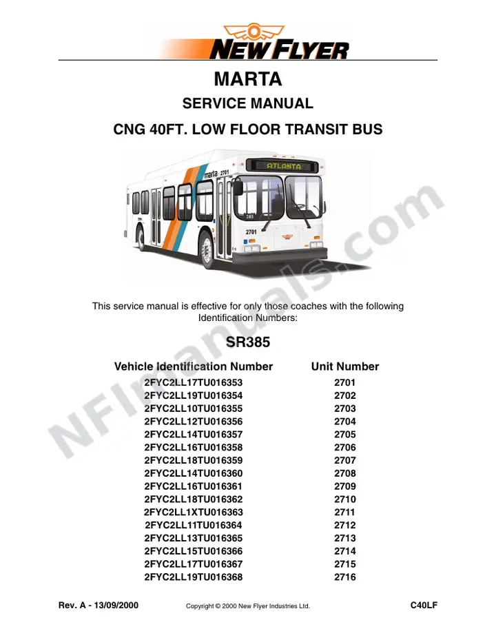 SR385 Service Manual, MARTA first-page preview