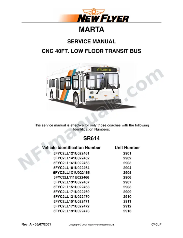 SR614 Service Manual, MARTA first-page preview