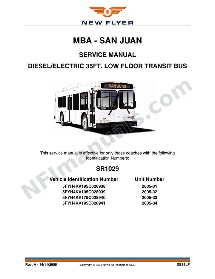 SR1029 Service Manual, MBA - San Juan first-page preview