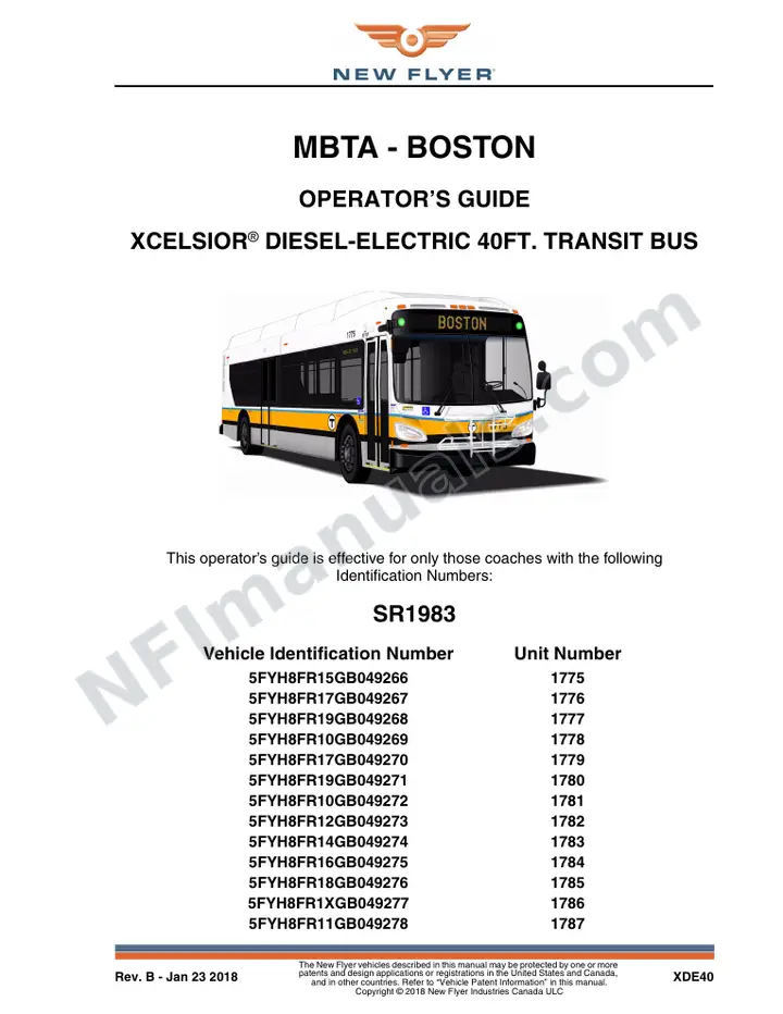 SR1983 Operator's Guide, MBTA - Boston first-page preview