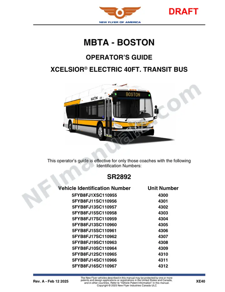 SR2892 Operator's Guide, MBTA - Boston first-page preview