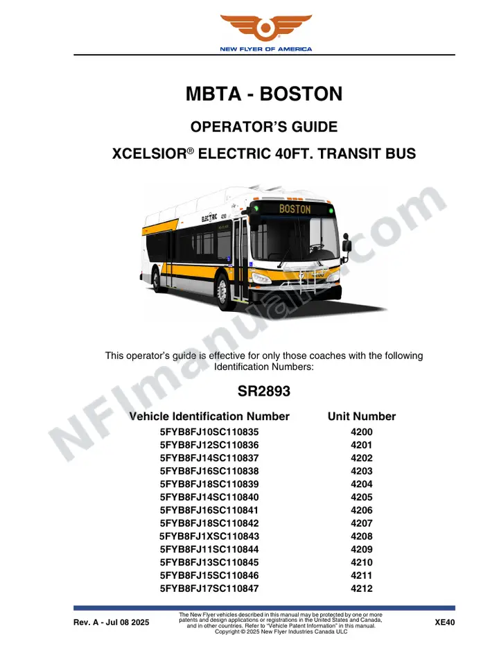 SR2893 Operator's Guide, MBTA - BOSTON first-page preview
