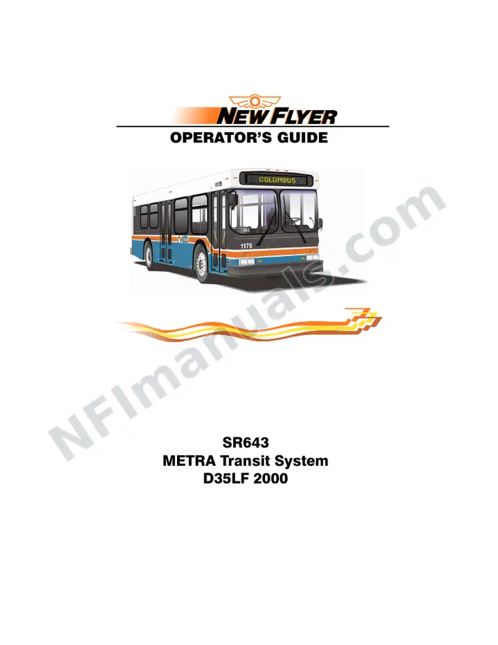 SR643 Operator's Guide, METRA Transit System first-page preview