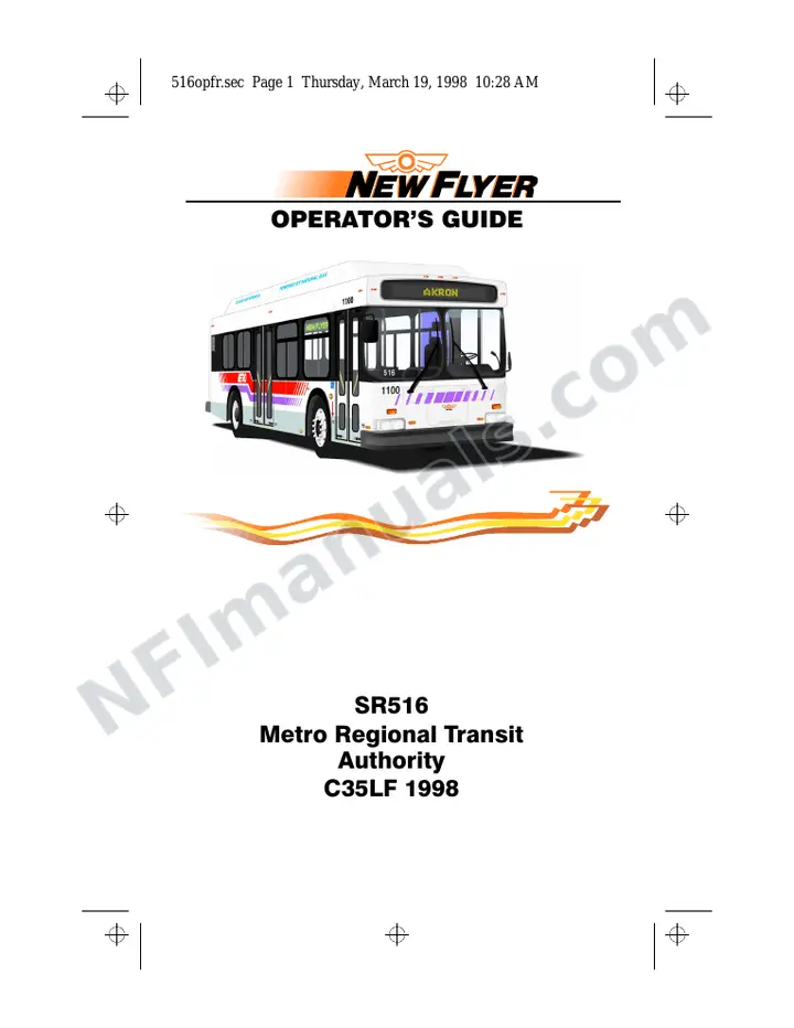 New Flyer C35LF Manual Package - METRO - Akron included manual preview