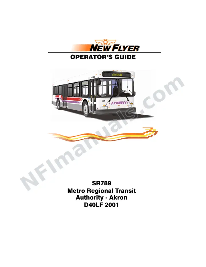 New Flyer D40LF Manual Package - METRO - Akron included manual preview