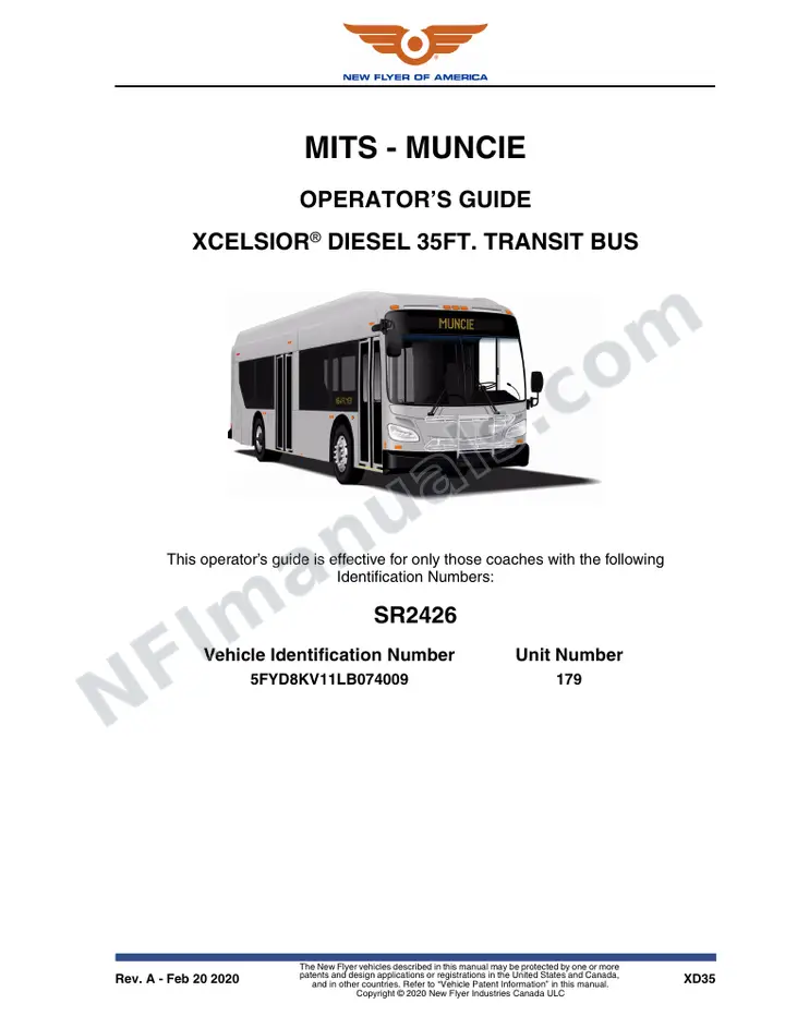 SR2426 Operator's Guide, MITS - Muncie first-page preview