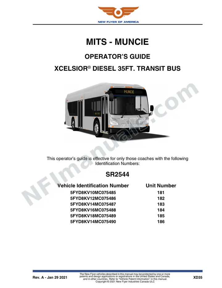SR2544 Operator's Guide, MITS - Muncie first-page preview