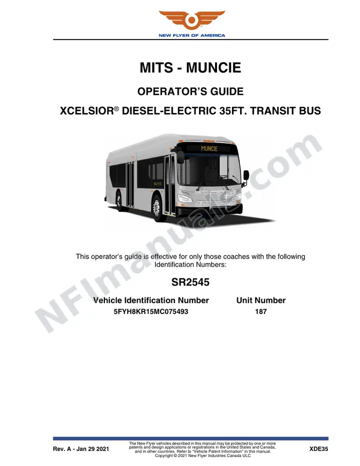 SR2545 Operator's Guide, MITS - Muncie first-page preview