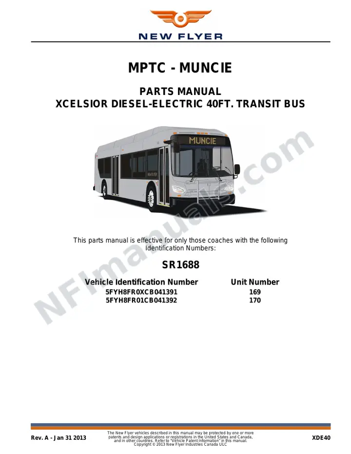 SR1688 Parts Manual, MPTC - Muncie first-page preview