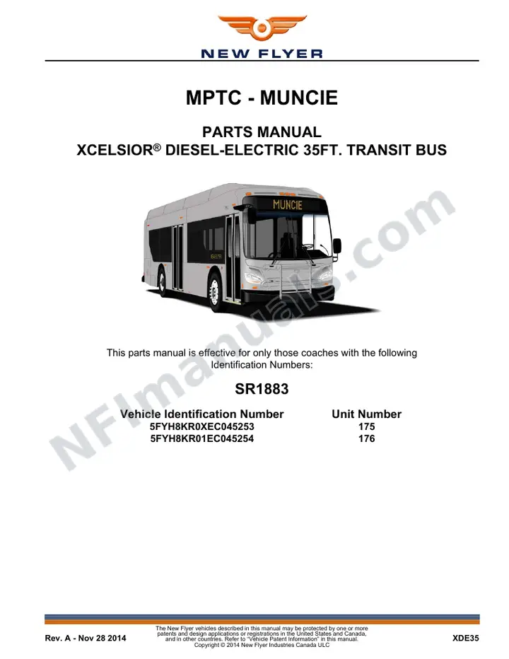SR1883 Parts Manual, MPTC - Muncie first-page preview