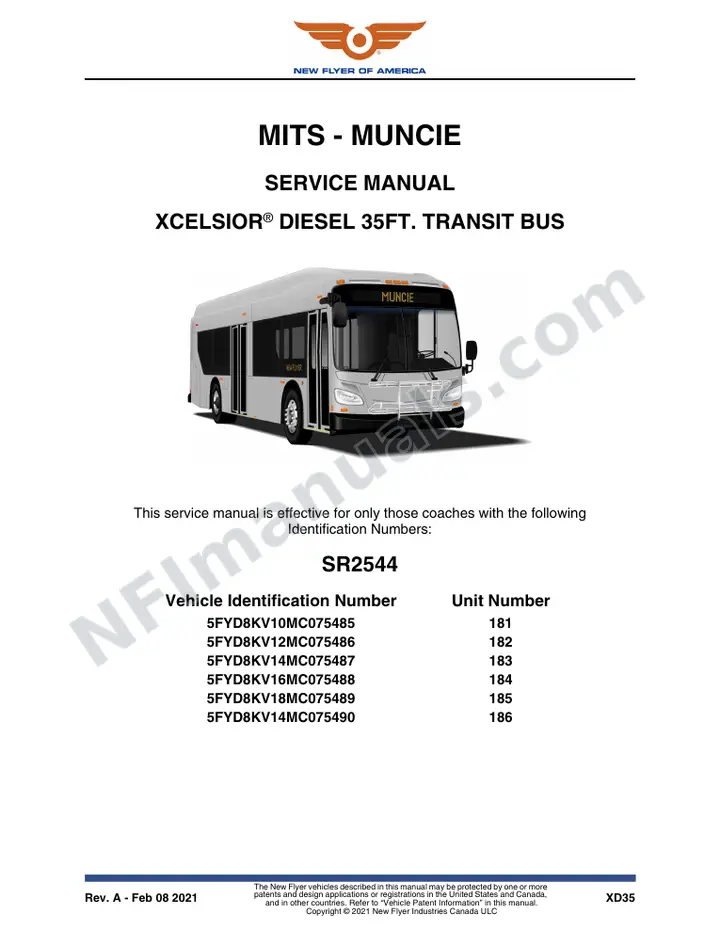 SR2544 Service Manual, MITS - Muncie first-page preview