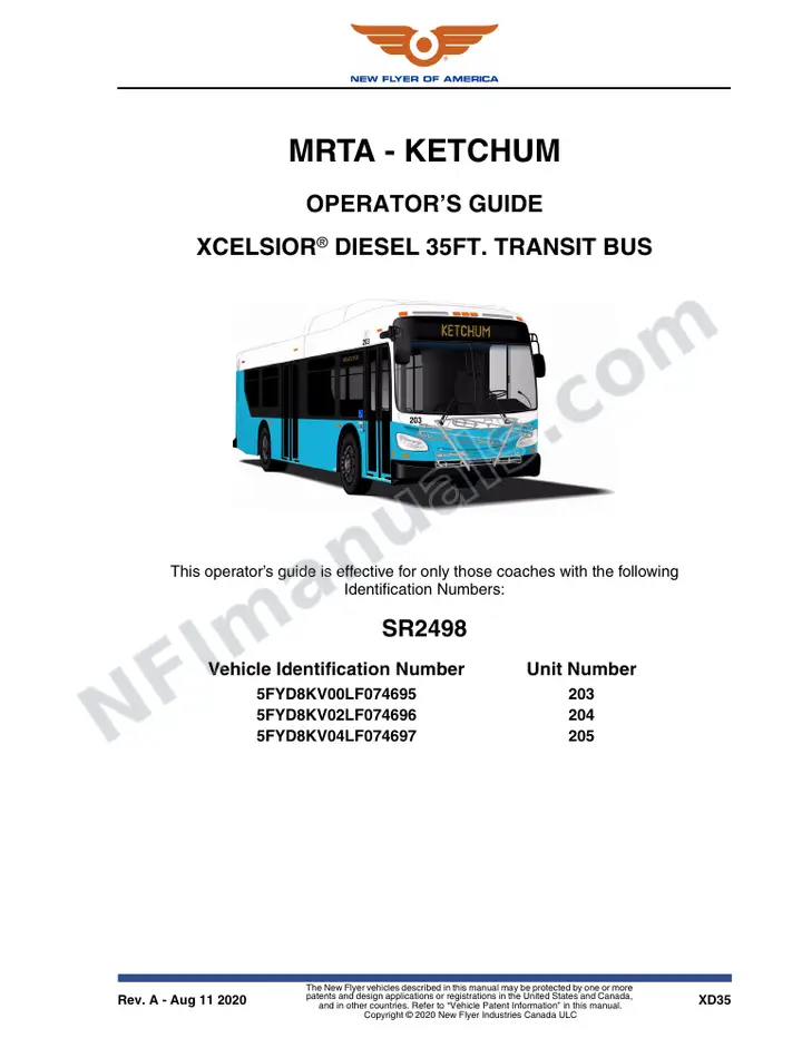 SR2498 Operator's Guide, MRTA - Ketchum first-page preview