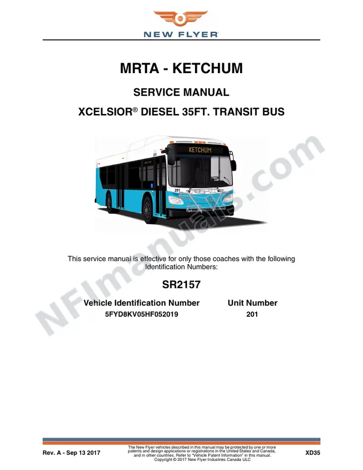 SR2157 Service Manual, MRTA - Ketchum first-page preview