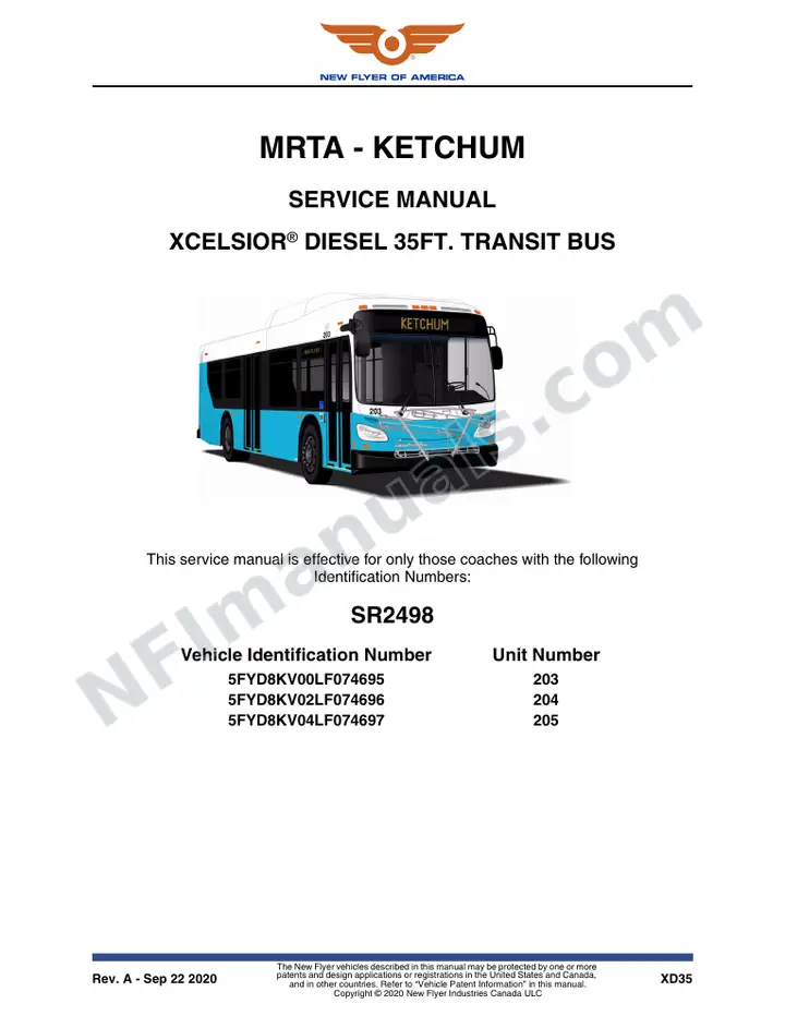 SR2498 Service Manual, MRTA - Ketchum first-page preview