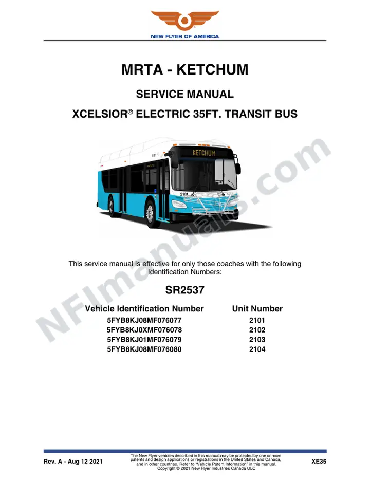 SR2537 Service Manual, MRTA - Ketchum first-page preview