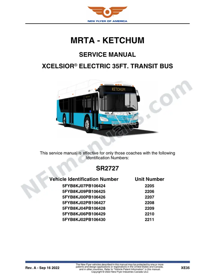 SR2727 Service Manual, MRTA - Ketchum first-page preview