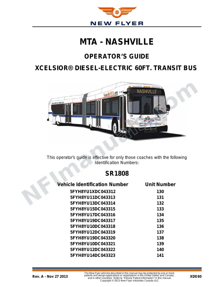 SR1808 Operator's Guide, MTA - Nashville first-page preview