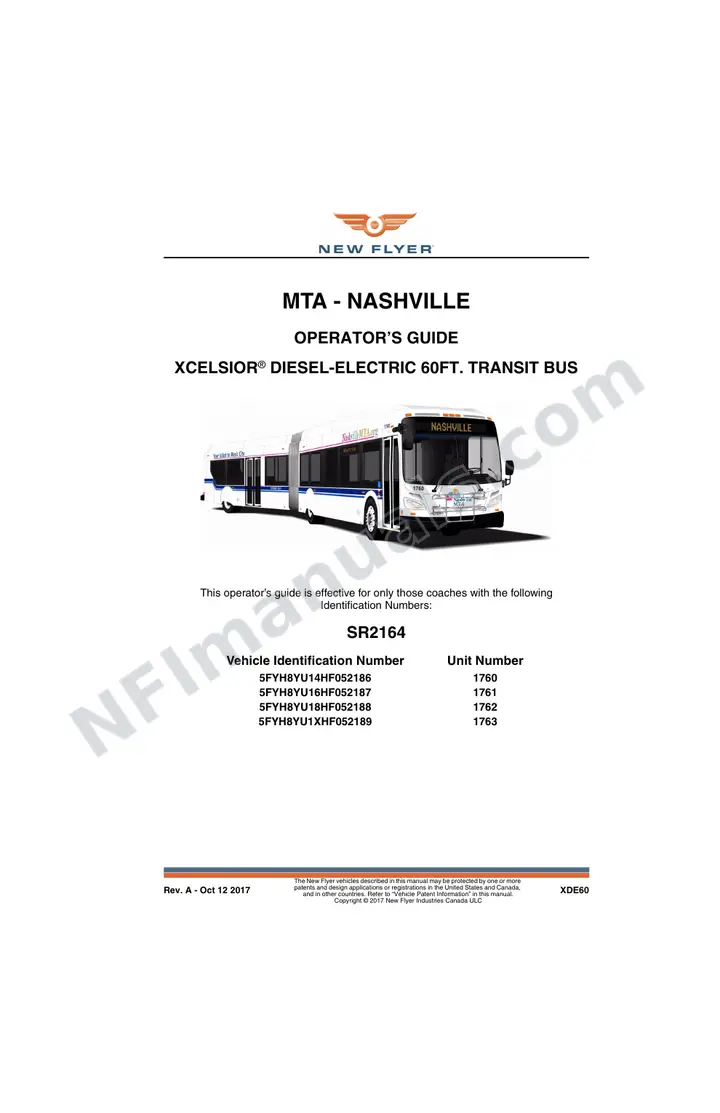 SR2164 Operator's Guide, MTA - Nashville first-page preview