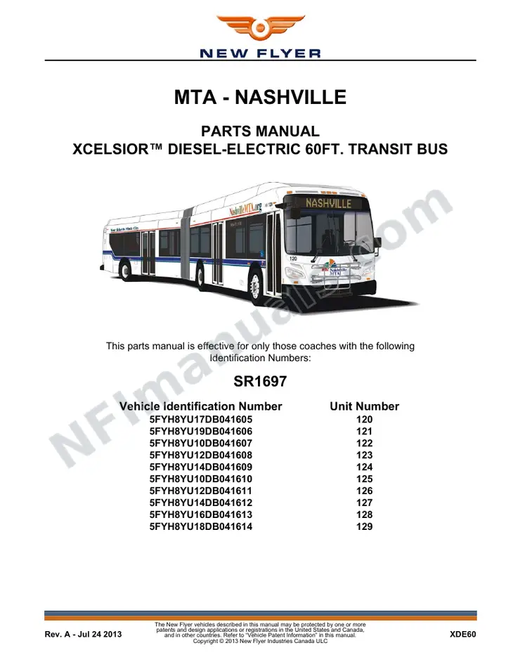1697 Parts Manual, MTA - Nashville first-page preview