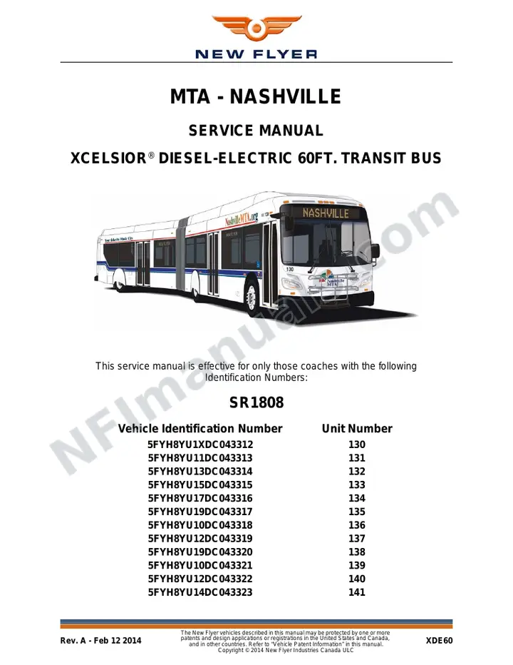 SR1808 Service Manual, MTA - Nashville first-page preview