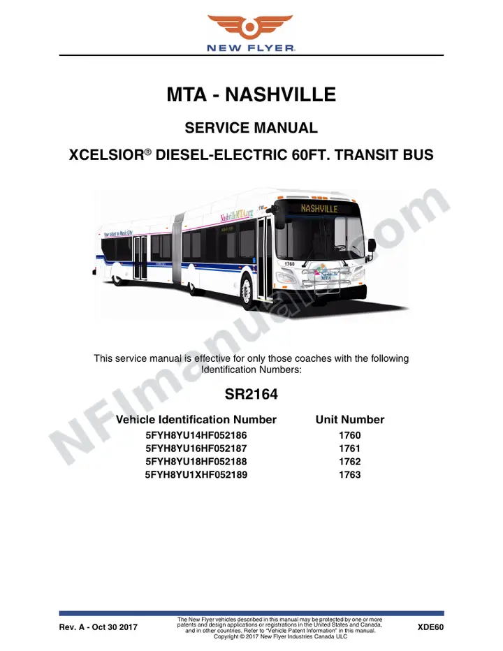 SR2164 Service Manual, MTA - Nashville first-page preview