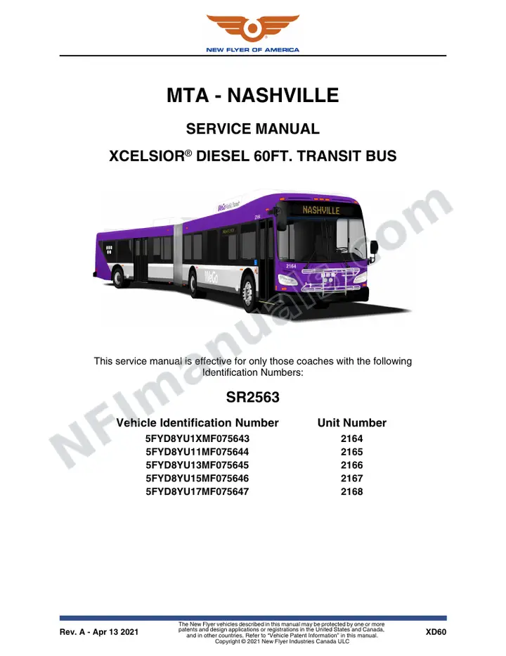 SR2563 Service Manual, MTA - Nashvillee first-page preview