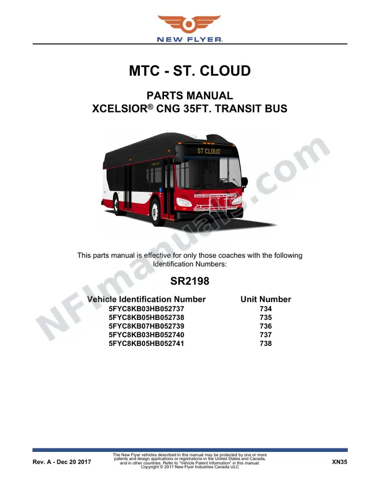 SR2198 Parts Manual, MTC - St. Cloud first-page preview