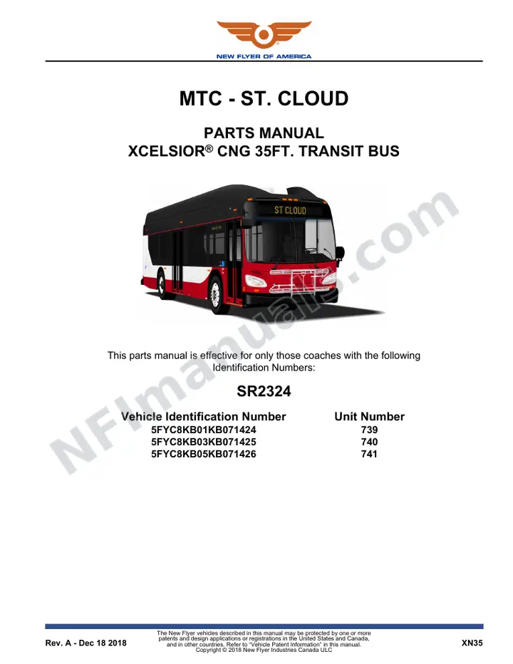 SR2324 Parts Manual, MTC - St. Cloud first-page preview