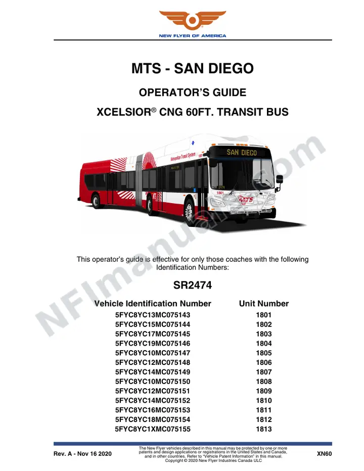 SR2474 Operator's Guide, MTS - San Diego first-page preview