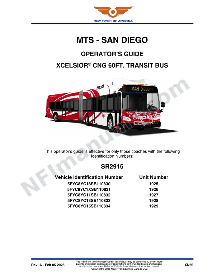SR2915 Operator's Guide, MTS - San Diego first-page preview
