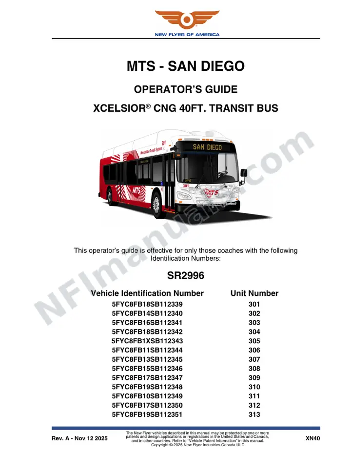 SR2996 Operator's Guide, MTS - San Diego first-page preview