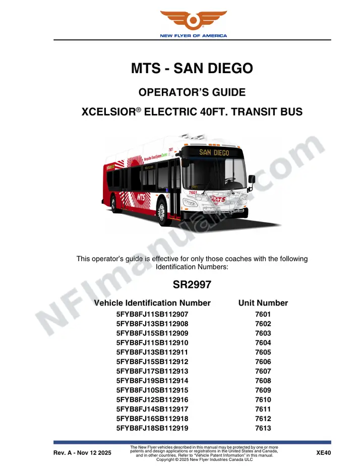 SR2997 Operator's Guide, MTS - San Diego first-page preview