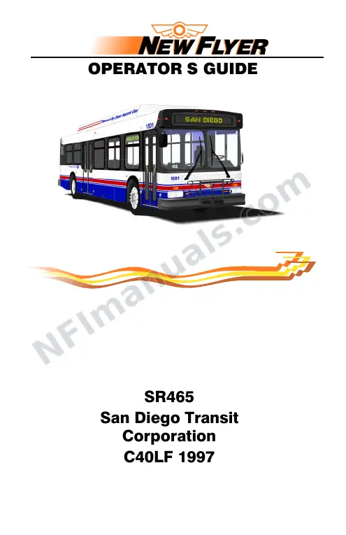 SR465 Operator's Guide, San Diego Transit Corporation first-page preview