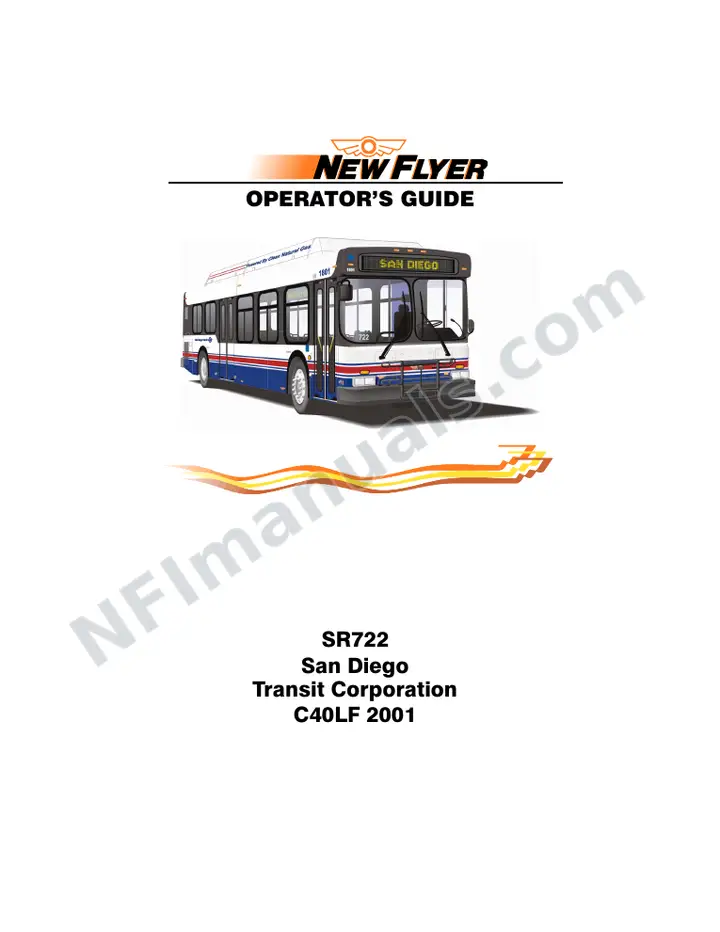 SR722 Operator's Guide, San Diego Transit Corporation first-page preview