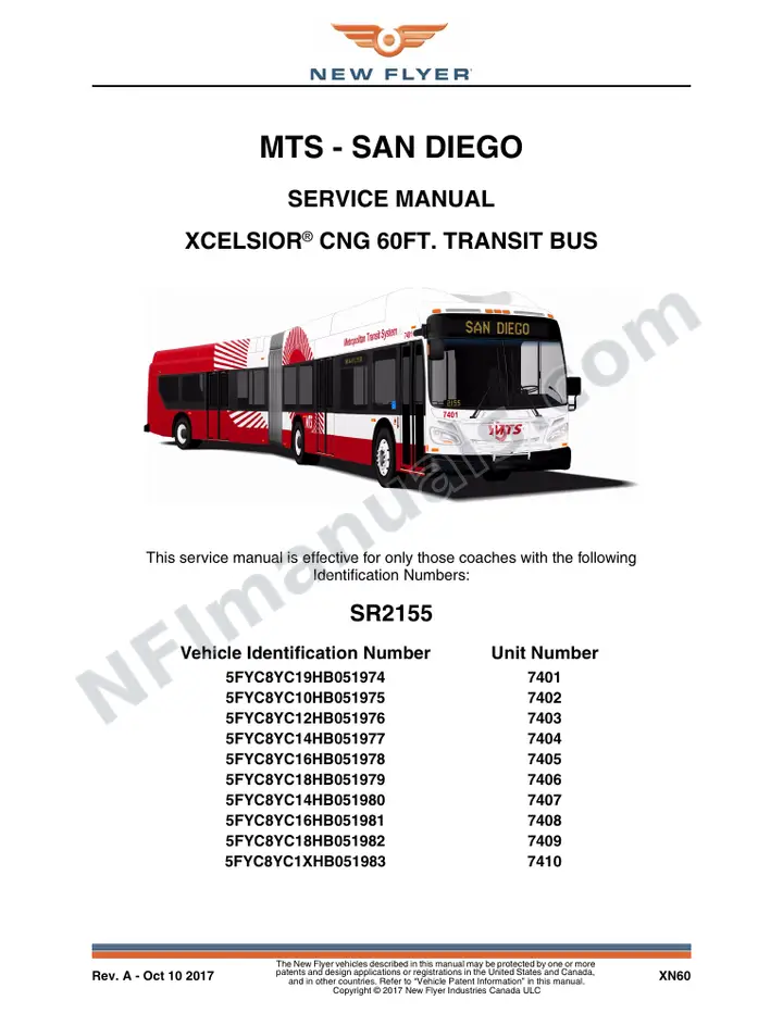 SR2155 Service Manual, MTS - San Diego first-page preview