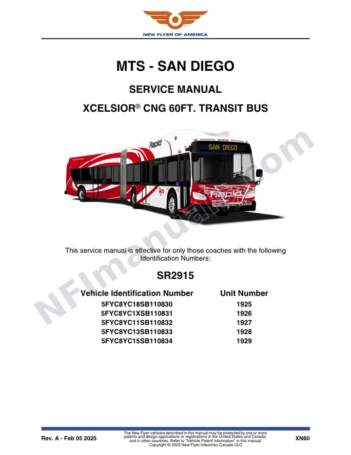 SR2915 Service Manual, MTS - SAN DIEGO first-page preview